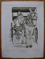 Buggy Bookkeeping: New Orleans French Quarter Etching by H. H. Mitchell