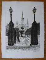 General Jackson's Paradise: New Orleans French Quarter Etching by H. H. Mitchell