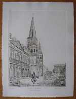 Quarter Business: New Orleans French Quarter Etching by H. H. Mitchell