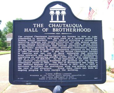 Chautauqua Hall of Brotherhood Marker