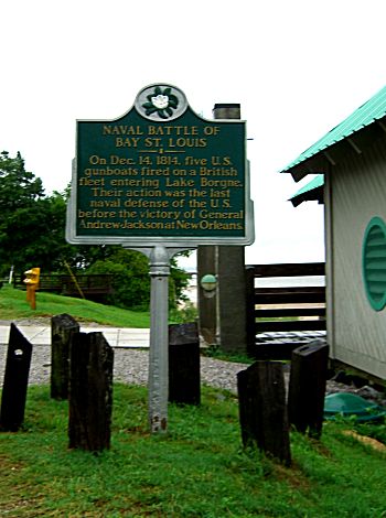 Naval Battle of Bay St. Louis Historical Marker