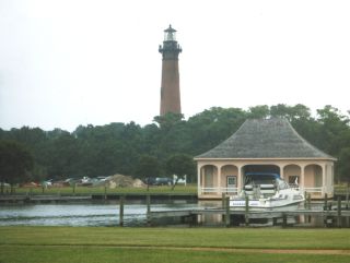 Currituck Beach Lighthouse and Whalehead Club Boathouse