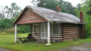 Colonial Revival rustic service station