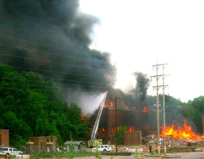 Fire at Danville's Long Mill, 5/08/08